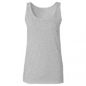 Misses Relaxed Fit Basic Gildan Softstyle Tank Top (SPORTY GREY)