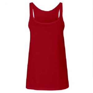 Misses Relaxed Fit Bella Ringspun Tank Top (RED)