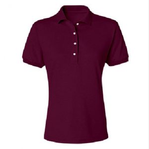 Misses Relaxed Fit Jerzees Spotshield Polo Shirt (MAROON)